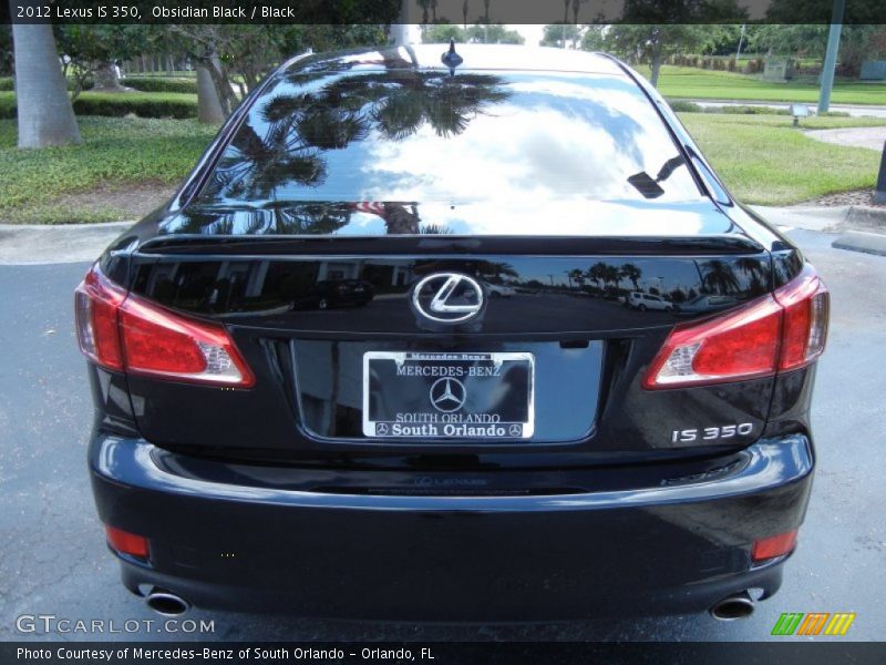 Obsidian Black / Black 2012 Lexus IS 350