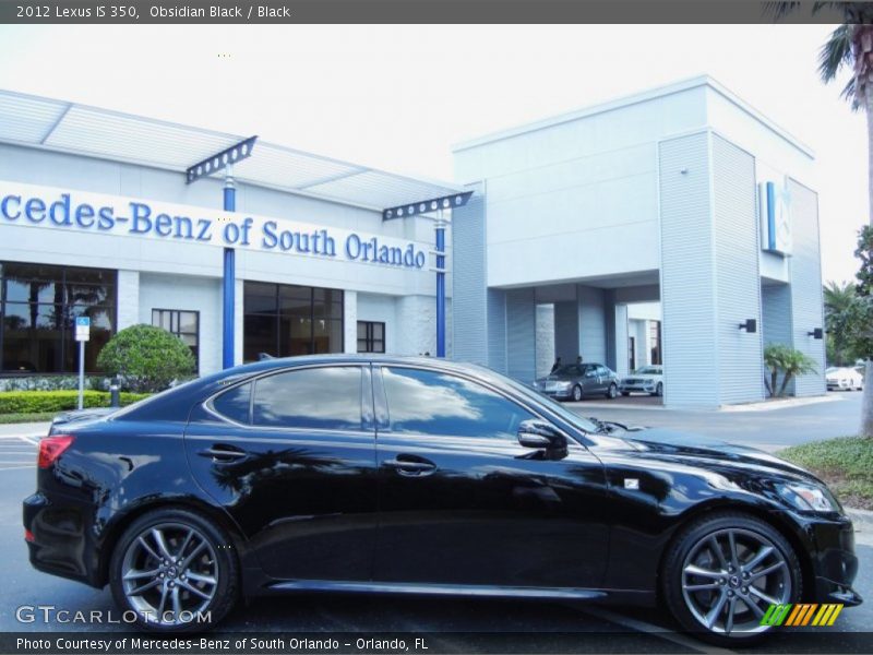 Obsidian Black / Black 2012 Lexus IS 350