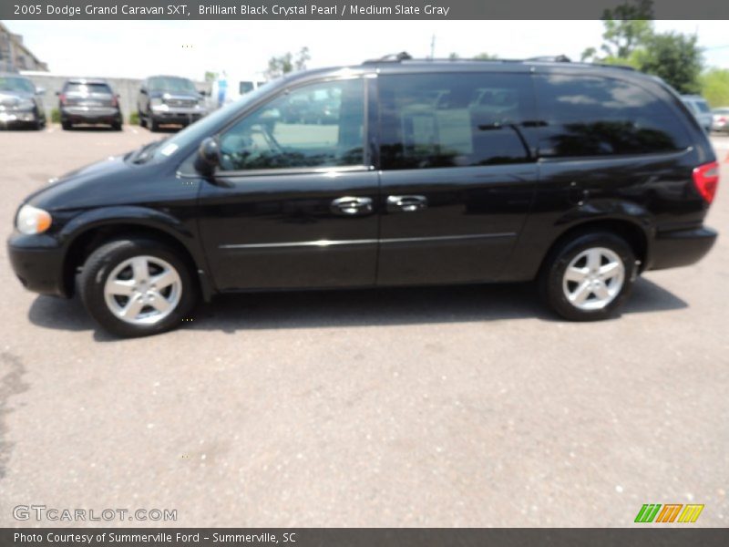 Brilliant Black Crystal Pearl / Medium Slate Gray 2005 Dodge Grand Caravan SXT