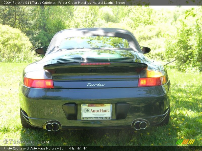 Forest Green Metallic / Natural Leather Brown 2004 Porsche 911 Turbo Cabriolet