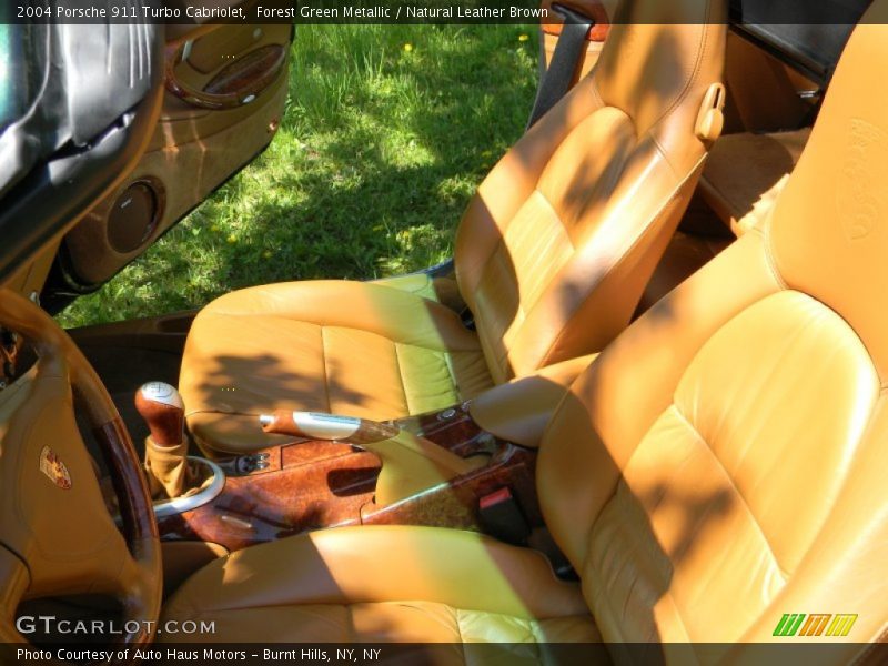 Forest Green Metallic / Natural Leather Brown 2004 Porsche 911 Turbo Cabriolet