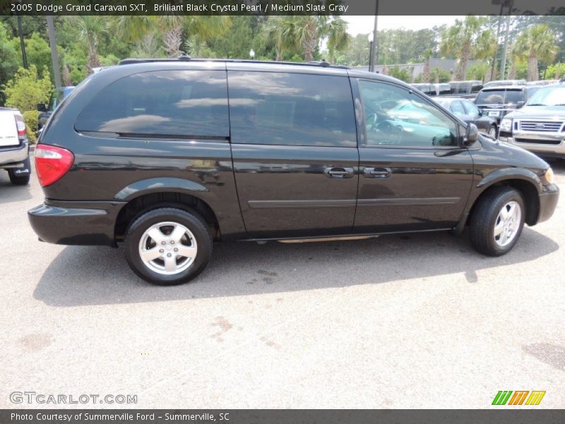 Brilliant Black Crystal Pearl / Medium Slate Gray 2005 Dodge Grand Caravan SXT