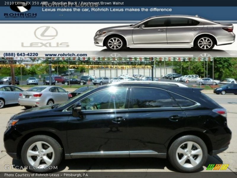 Obsidian Black / Parchment/Brown Walnut 2010 Lexus RX 350 AWD