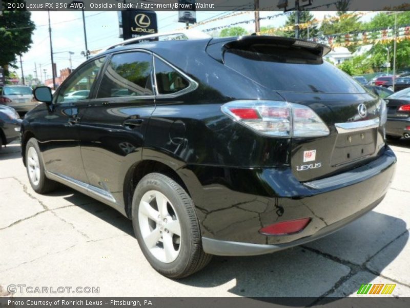 Obsidian Black / Parchment/Brown Walnut 2010 Lexus RX 350 AWD