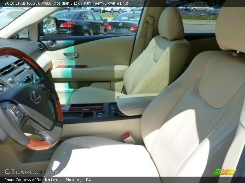 Obsidian Black / Parchment/Brown Walnut 2010 Lexus RX 350 AWD