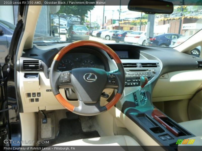 Obsidian Black / Parchment/Brown Walnut 2010 Lexus RX 350 AWD