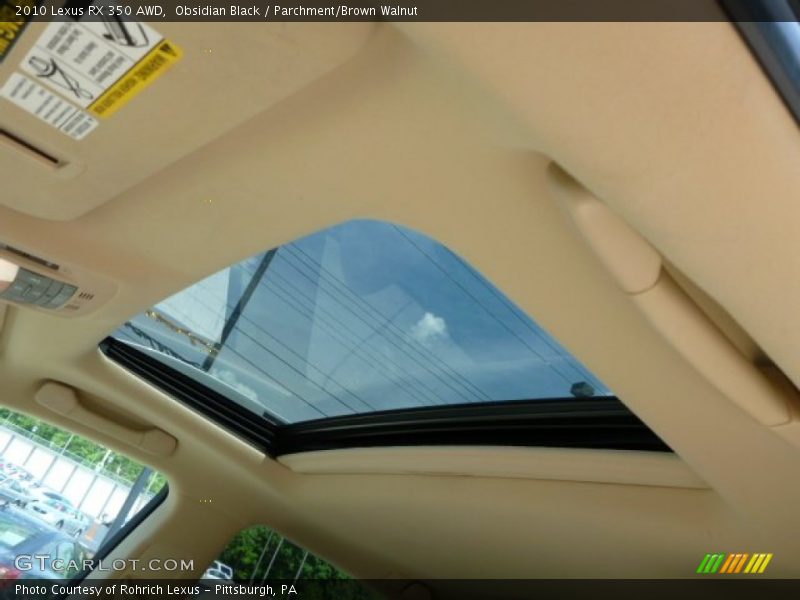 Obsidian Black / Parchment/Brown Walnut 2010 Lexus RX 350 AWD