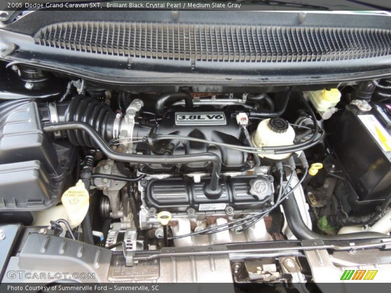 Brilliant Black Crystal Pearl / Medium Slate Gray 2005 Dodge Grand Caravan SXT