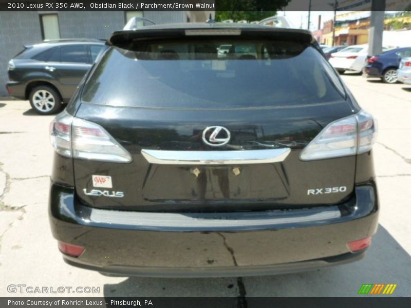 Obsidian Black / Parchment/Brown Walnut 2010 Lexus RX 350 AWD
