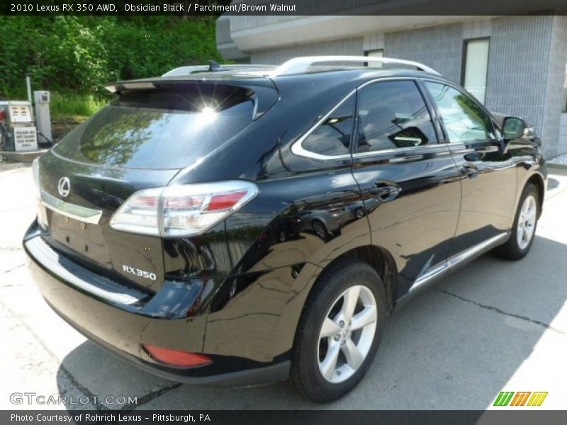 Obsidian Black / Parchment/Brown Walnut 2010 Lexus RX 350 AWD