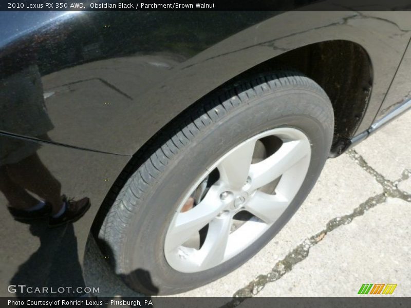 Obsidian Black / Parchment/Brown Walnut 2010 Lexus RX 350 AWD