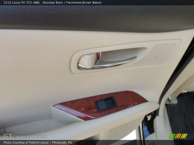 Obsidian Black / Parchment/Brown Walnut 2010 Lexus RX 350 AWD