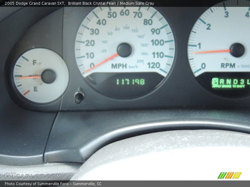 Brilliant Black Crystal Pearl / Medium Slate Gray 2005 Dodge Grand Caravan SXT