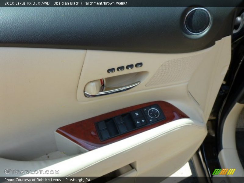 Obsidian Black / Parchment/Brown Walnut 2010 Lexus RX 350 AWD