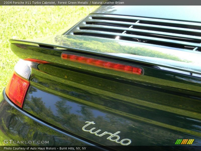 Forest Green Metallic / Natural Leather Brown 2004 Porsche 911 Turbo Cabriolet