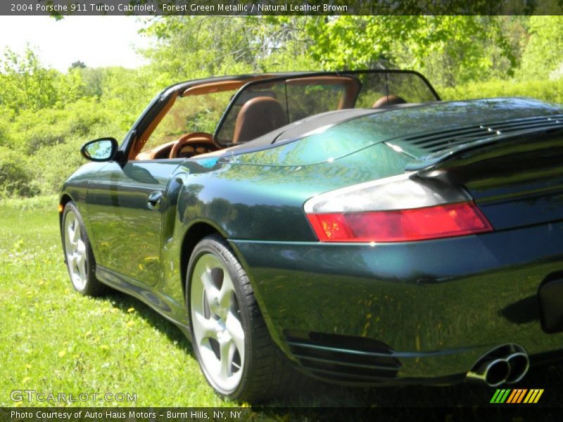 Forest Green Metallic / Natural Leather Brown 2004 Porsche 911 Turbo Cabriolet