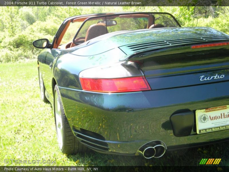 Forest Green Metallic / Natural Leather Brown 2004 Porsche 911 Turbo Cabriolet