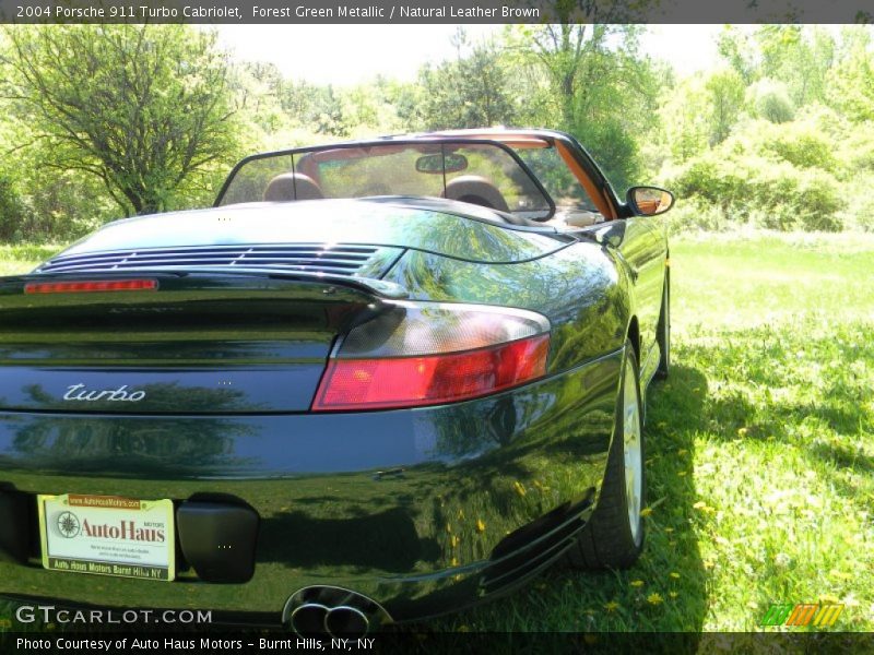 Forest Green Metallic / Natural Leather Brown 2004 Porsche 911 Turbo Cabriolet