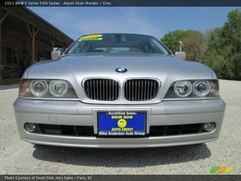 Aspen Silver Metallic / Grey 2001 BMW 5 Series 540i Sedan