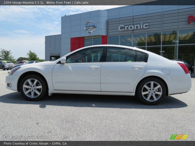 Winter Frost Pearl / Cafe Latte 2004 Nissan Maxima 3.5 SL