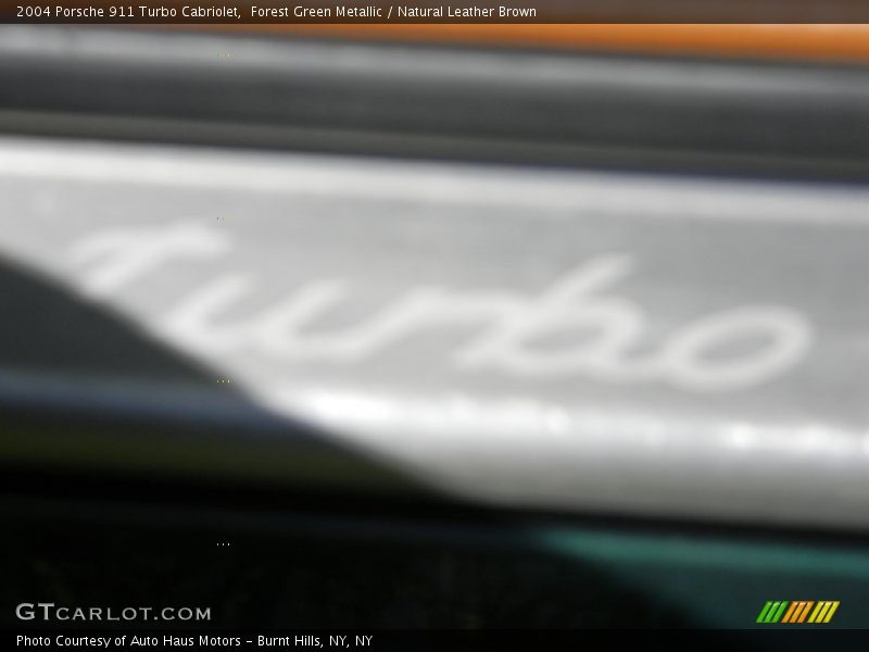 Forest Green Metallic / Natural Leather Brown 2004 Porsche 911 Turbo Cabriolet