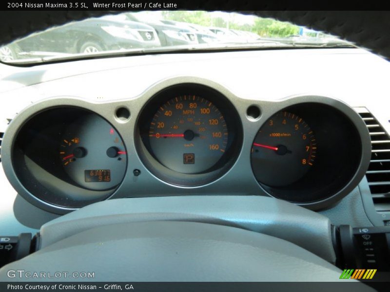 Winter Frost Pearl / Cafe Latte 2004 Nissan Maxima 3.5 SL