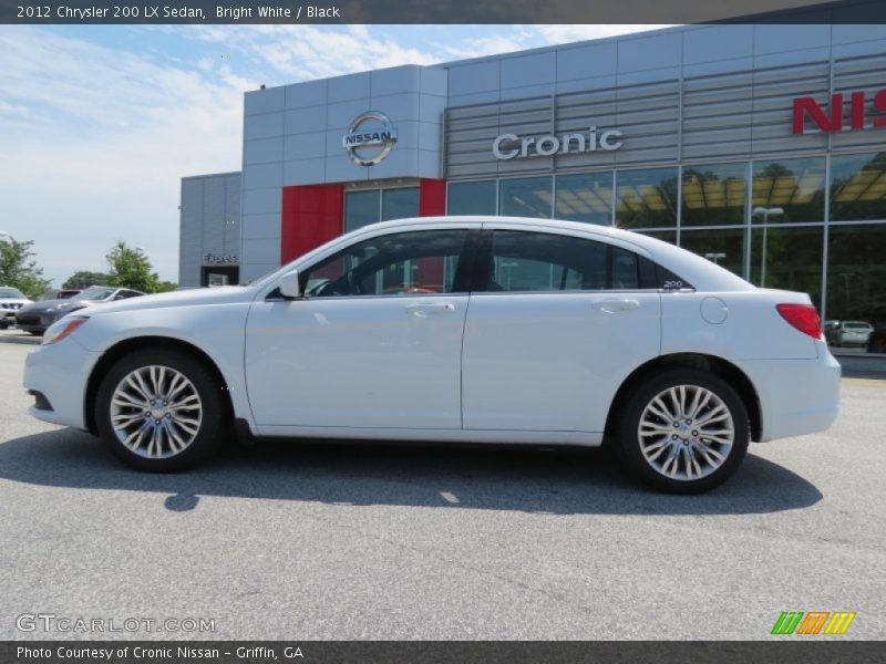 Bright White / Black 2012 Chrysler 200 LX Sedan
