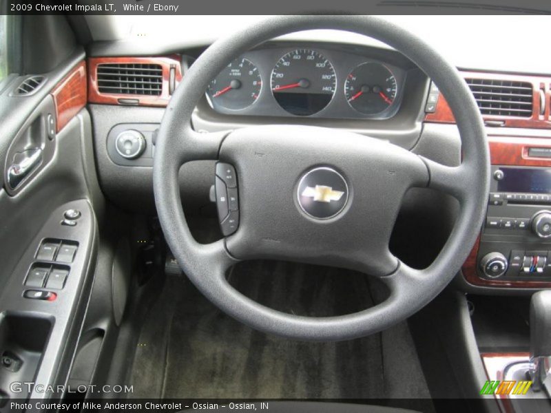 White / Ebony 2009 Chevrolet Impala LT