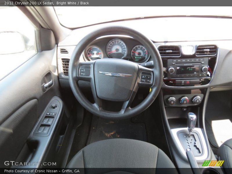 Bright White / Black 2012 Chrysler 200 LX Sedan