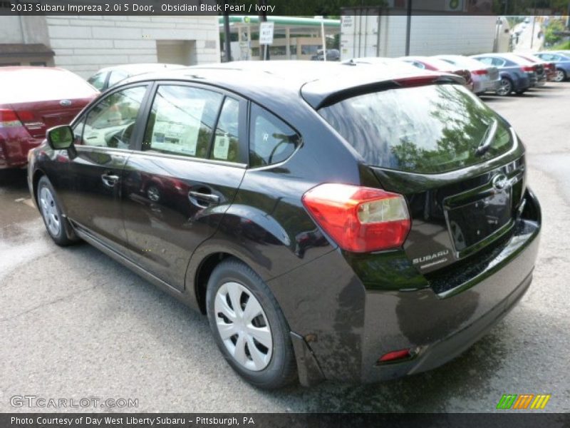 Obsidian Black Pearl / Ivory 2013 Subaru Impreza 2.0i 5 Door