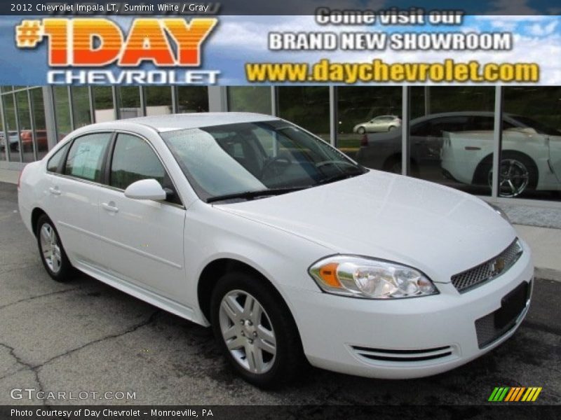 Summit White / Gray 2012 Chevrolet Impala LT