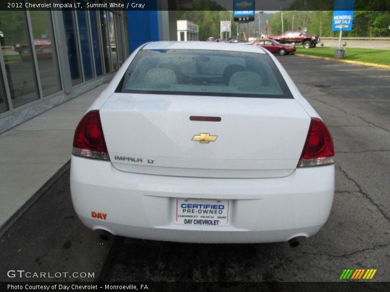 Summit White / Gray 2012 Chevrolet Impala LT