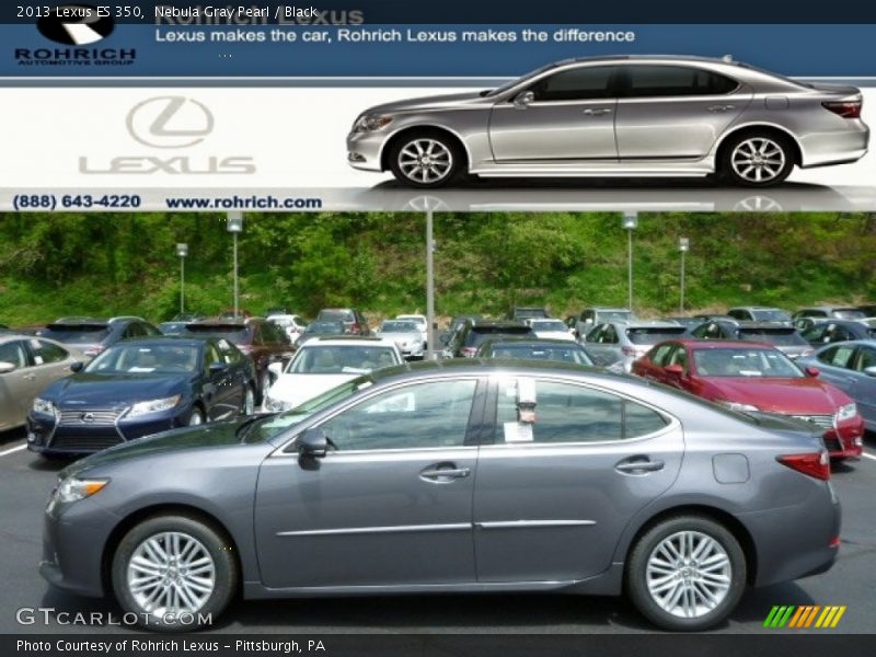 Nebula Gray Pearl / Black 2013 Lexus ES 350