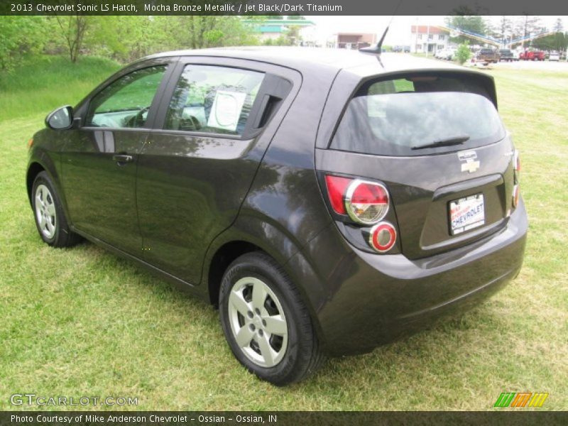 Mocha Bronze Metallic / Jet Black/Dark Titanium 2013 Chevrolet Sonic LS Hatch