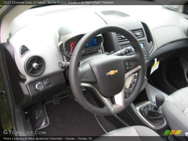 Mocha Bronze Metallic / Jet Black/Dark Titanium 2013 Chevrolet Sonic LS Hatch