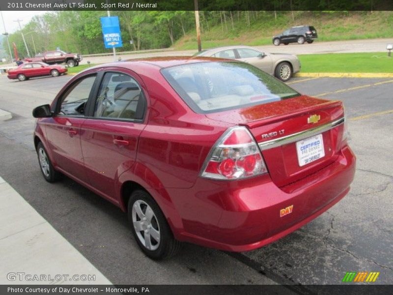 Sport Red / Neutral 2011 Chevrolet Aveo LT Sedan