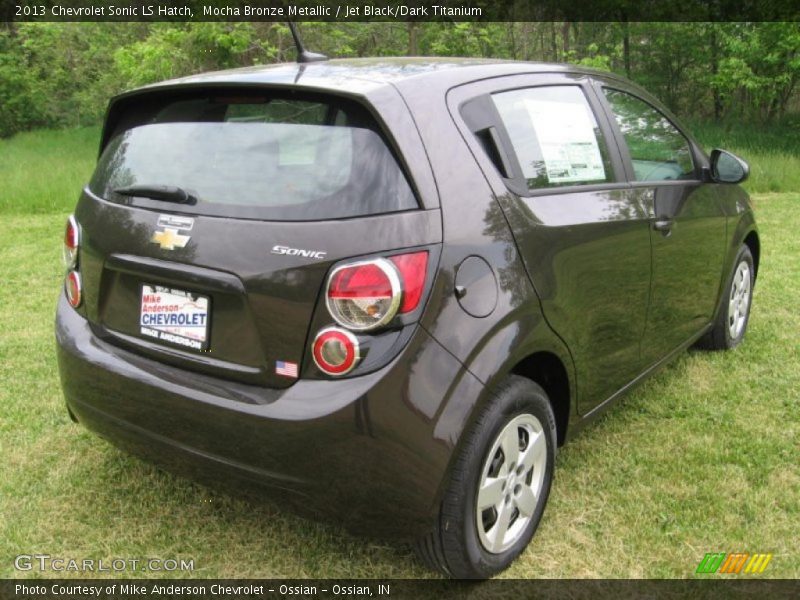 Mocha Bronze Metallic / Jet Black/Dark Titanium 2013 Chevrolet Sonic LS Hatch