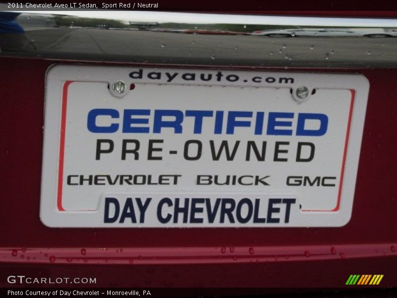 Sport Red / Neutral 2011 Chevrolet Aveo LT Sedan