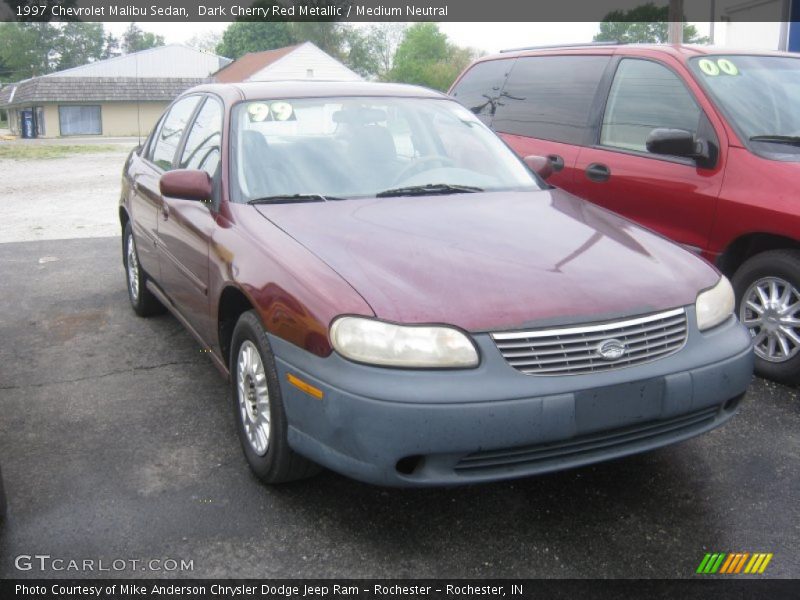 Dark Cherry Red Metallic / Medium Neutral 1997 Chevrolet Malibu Sedan