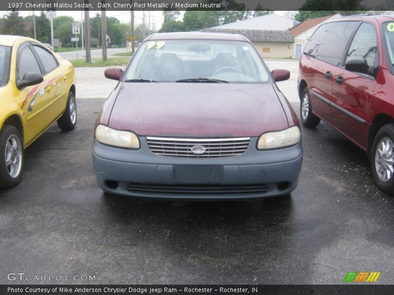 Dark Cherry Red Metallic / Medium Neutral 1997 Chevrolet Malibu Sedan