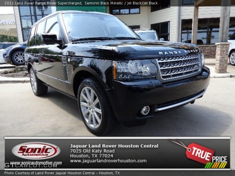 Santorini Black Metallic / Jet Black/Jet Black 2011 Land Rover Range Rover Supercharged
