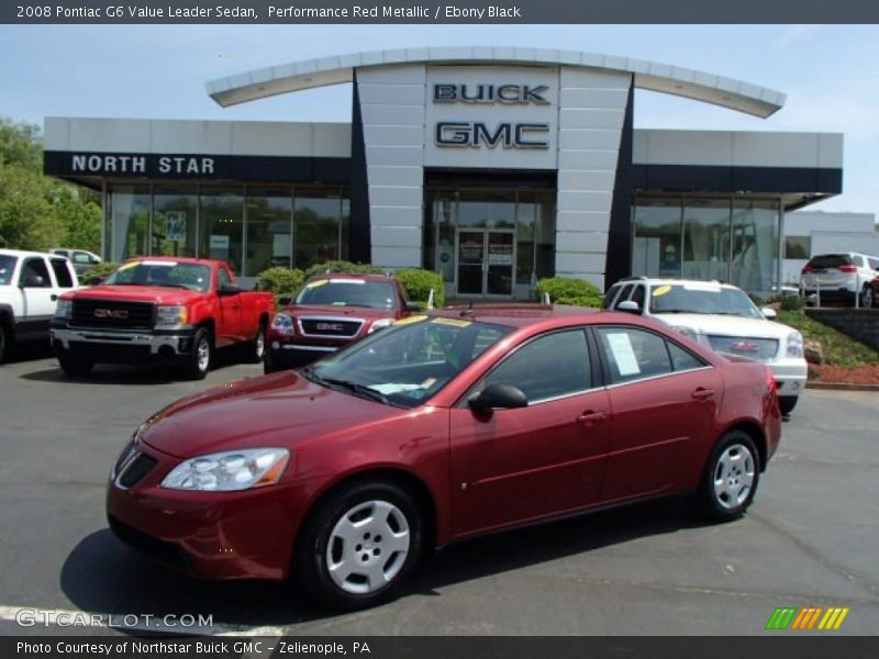 Performance Red Metallic / Ebony Black 2008 Pontiac G6 Value Leader Sedan