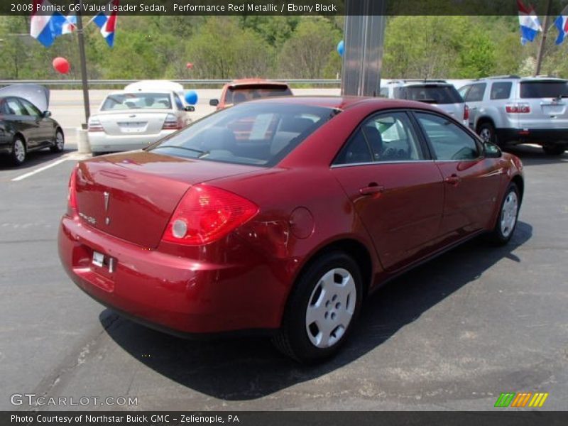 Performance Red Metallic / Ebony Black 2008 Pontiac G6 Value Leader Sedan
