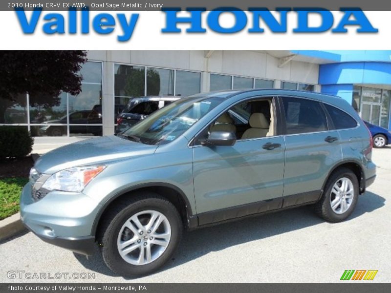 Opal Sage Metallic / Ivory 2010 Honda CR-V EX AWD