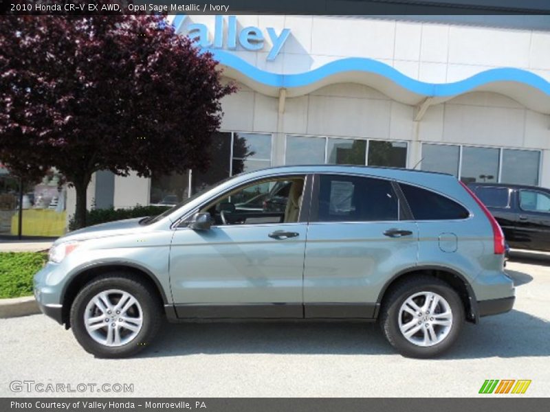 Opal Sage Metallic / Ivory 2010 Honda CR-V EX AWD
