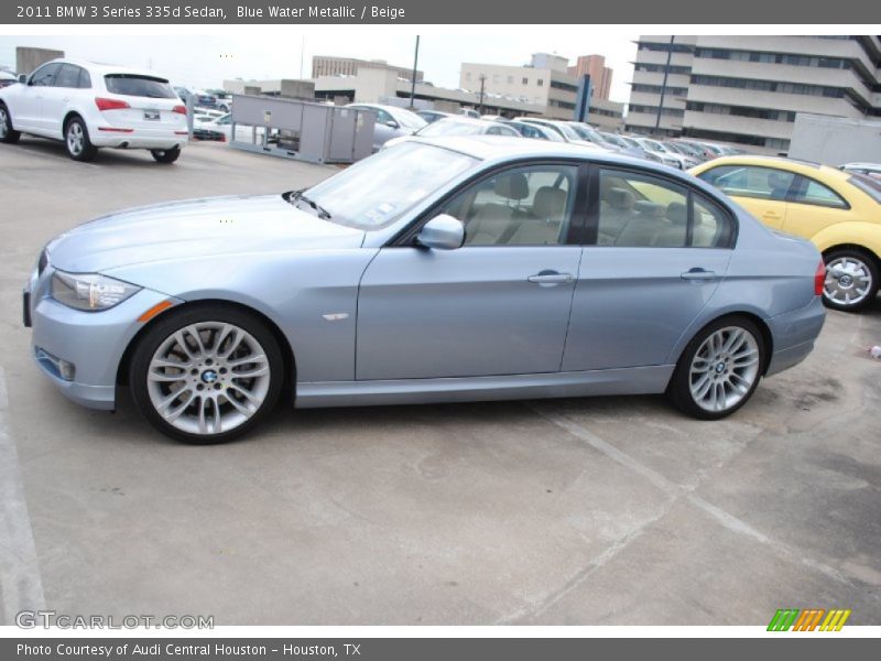 Blue Water Metallic / Beige 2011 BMW 3 Series 335d Sedan