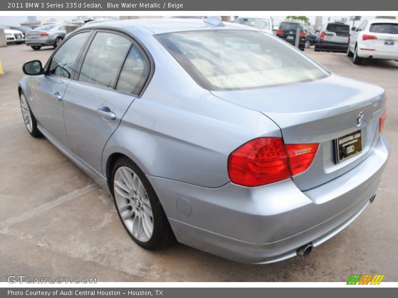 Blue Water Metallic / Beige 2011 BMW 3 Series 335d Sedan