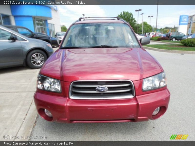 Cayenne Red Pearl / Beige 2005 Subaru Forester 2.5 XS