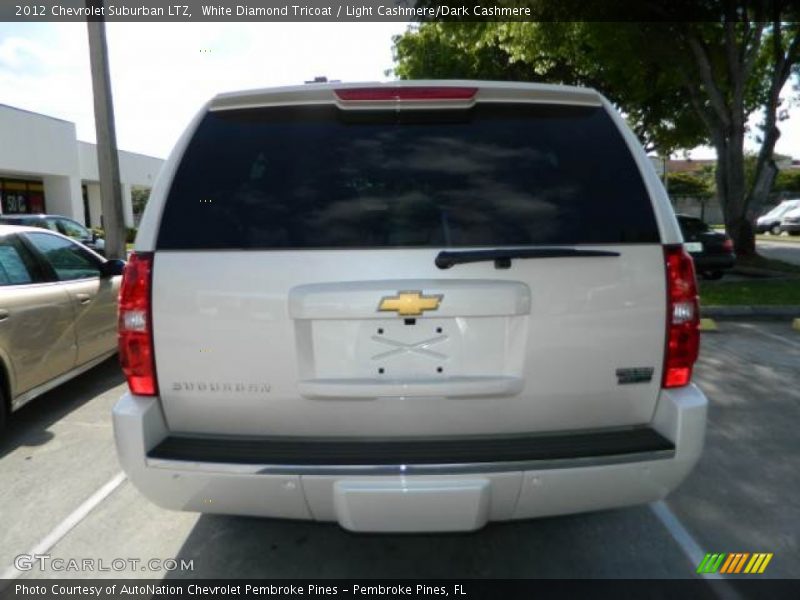 White Diamond Tricoat / Light Cashmere/Dark Cashmere 2012 Chevrolet Suburban LTZ