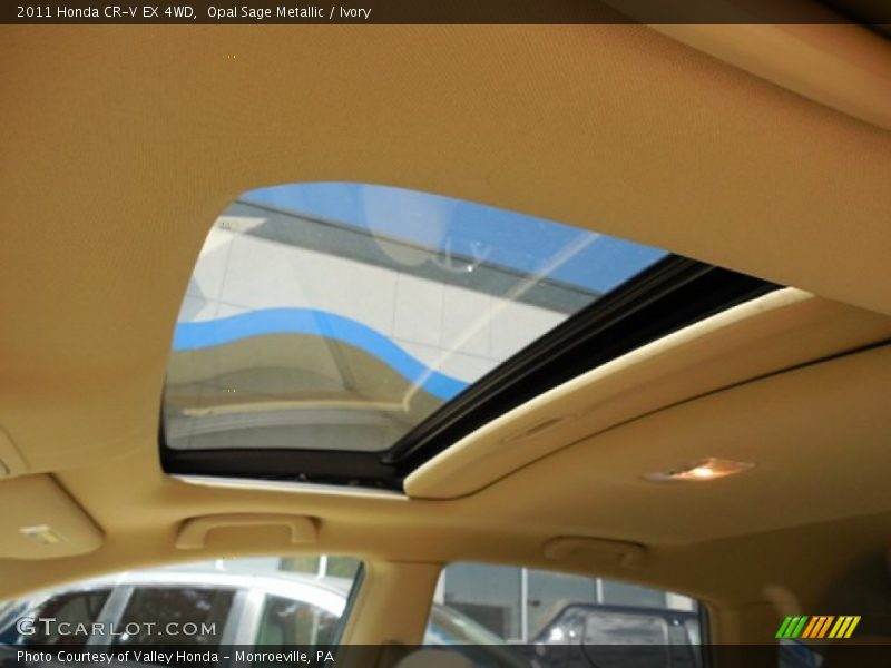 Opal Sage Metallic / Ivory 2011 Honda CR-V EX 4WD